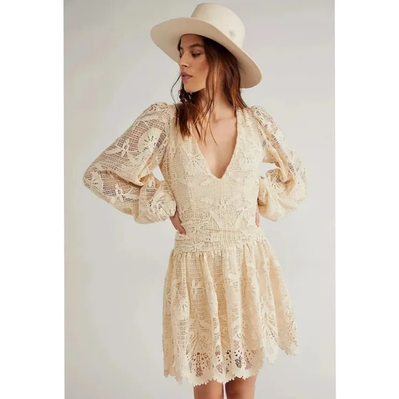 Free people JEN’S PIRATE BOOTY Reflection Lapis Mini Dress $396 - Picture 1 of 8